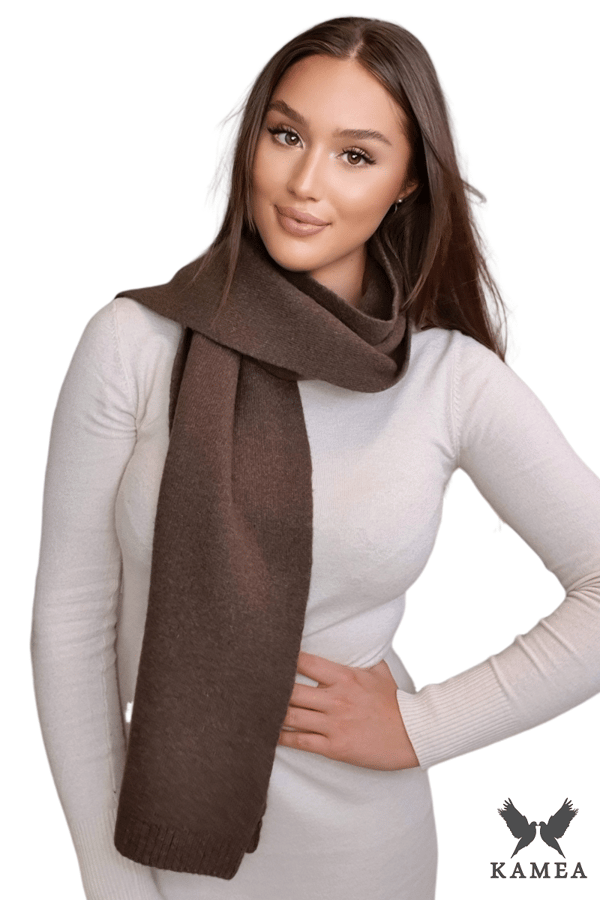 SCARF*02 dam vinter brun färg