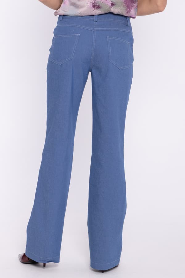 Bootcut-jeans - blå denim 38