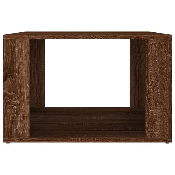 vidaXL sengebord brunt egetræ 57x55x36 cm træbaseret materiale