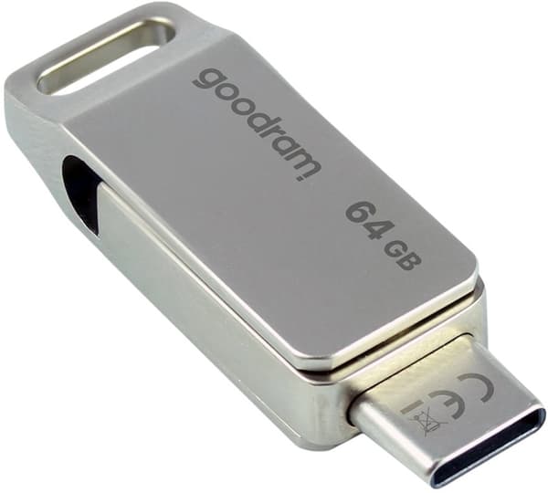 GOODRAM ODA3 USB-nøgle 64 GB USB 3.2 Gen 1/Type-C Sølv