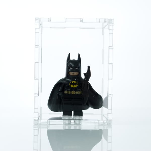 Udstillingsboks til Lego-figur, beskytter mod støv og UV