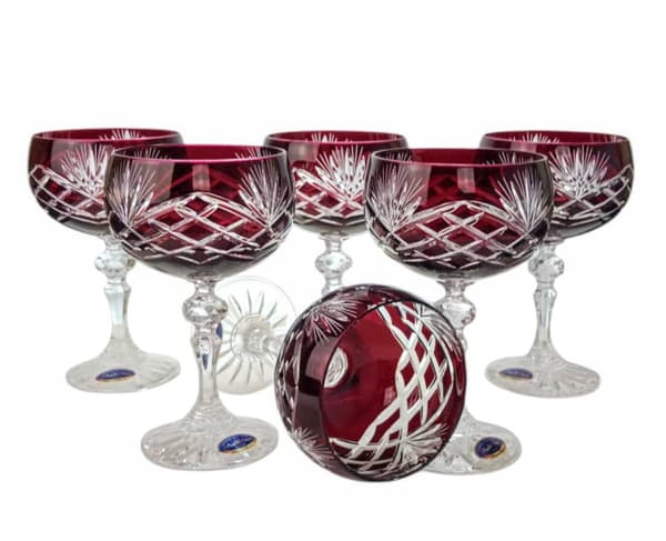 Rubin krystal champagneglas 150ml ananas
