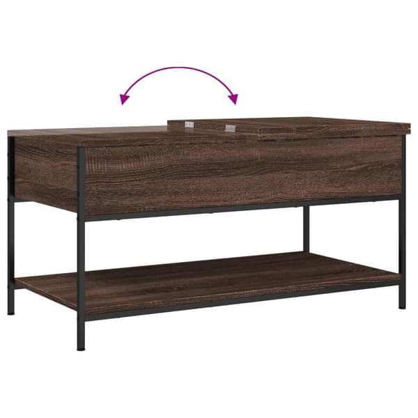 vidaXL sofabord brunt egetræ 100x50x50 cm