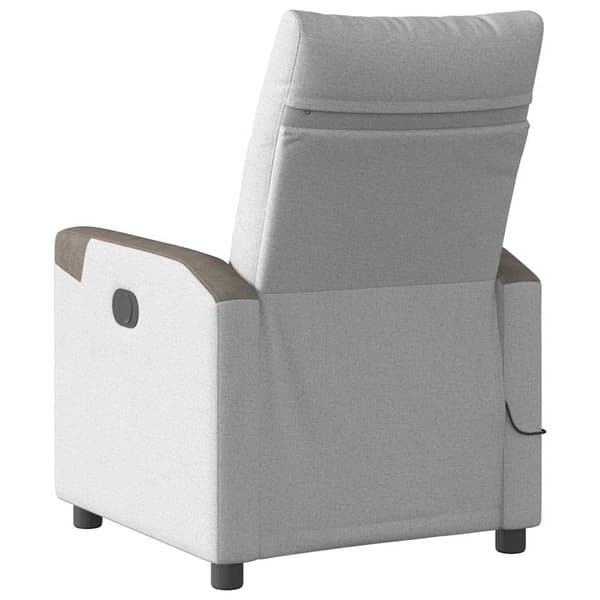 vidaXL Massagefåtölj med lutning, grå, tygklädsel