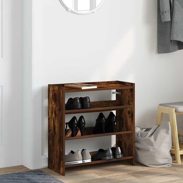 vidaXL skohylde røget eg 60x25x62 cm