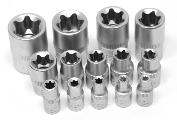 Torx-hylsyt E4-E24, 14-osainen sarja