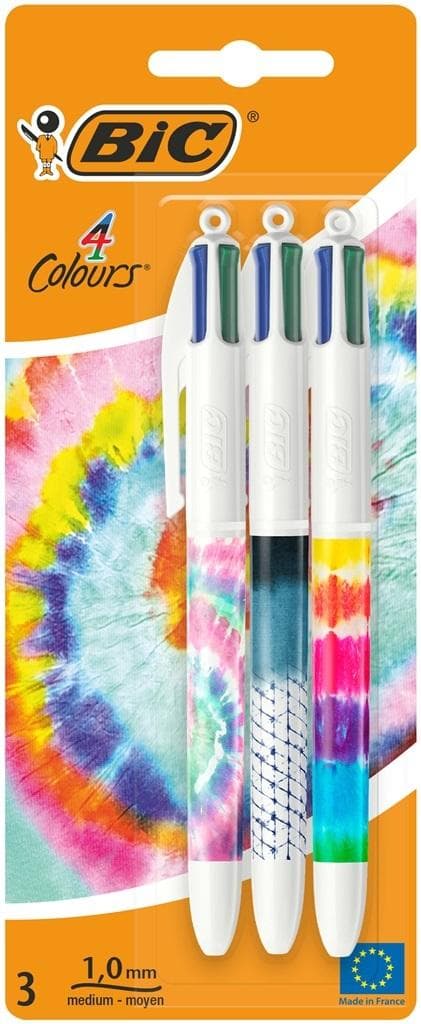 BIC 4 värin viestisolmukynä 3 kpl
