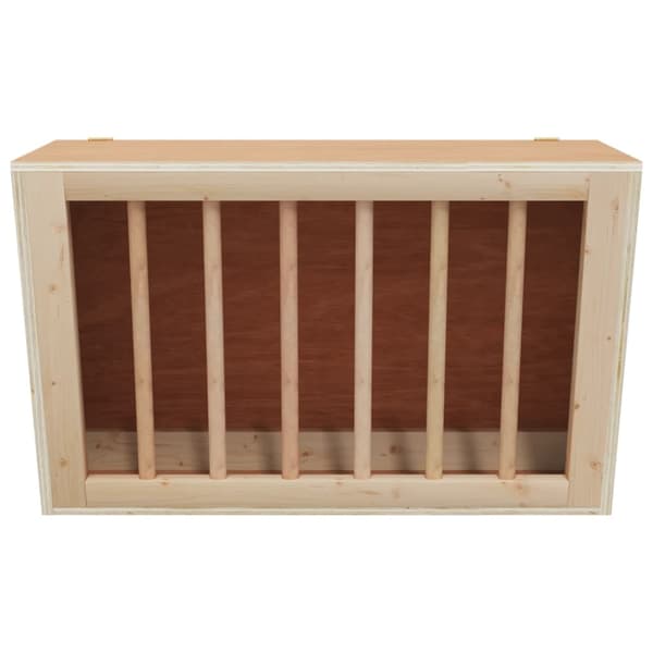 vidaXL kaninfoderautomat 37 x 18,5 x 23 cm massivt grantræ