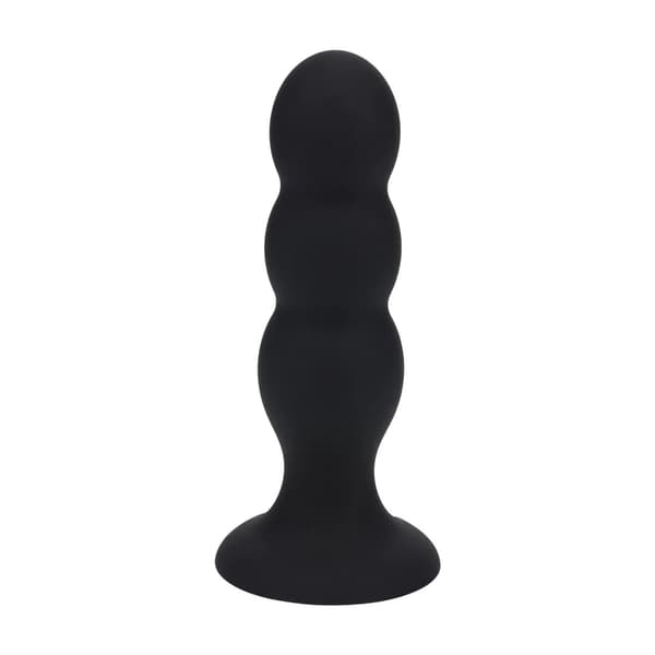 Tri Rattle Flydende Silikone Analprop - L - Sort