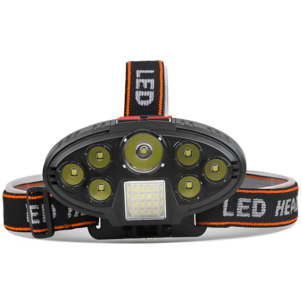 7 LED 16 SMD otsalamppu, USB-ladattava