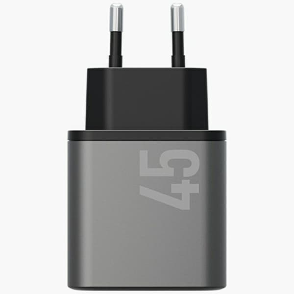 Energea Ampcharge GaN45 2xUSB-C PD/PPS/QC3.0 45W Harmaa Seinälaturi