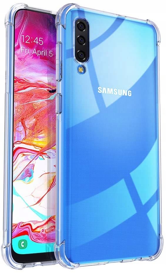 Stötsäkert skal för Samsung Galaxy A70 + Härdat glas