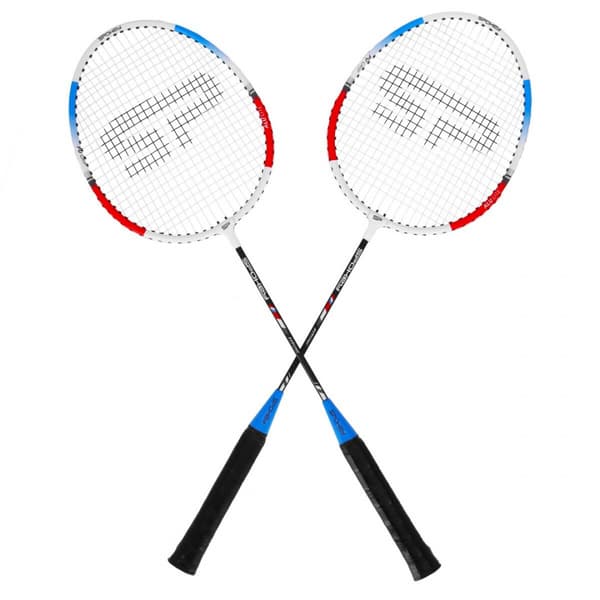 PASSAR ETT BADMINTONSET MED 2 RACKETS OCH EKRAR