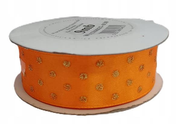 Satinband 9 m x 2,5 cm orange