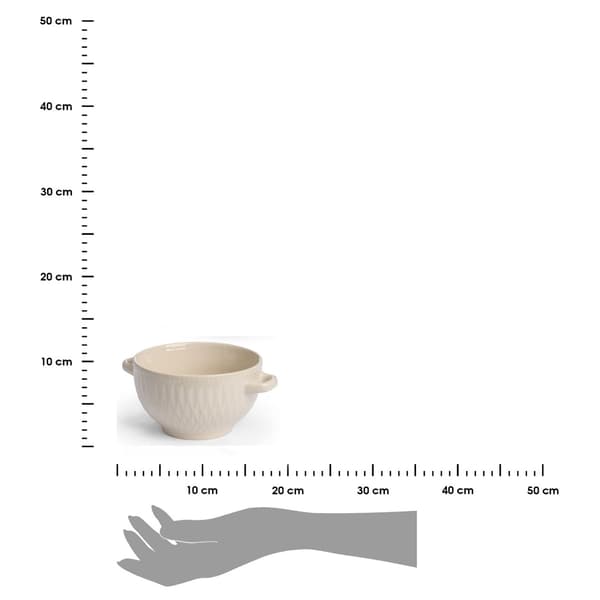 Beige suppeskål 650 ml