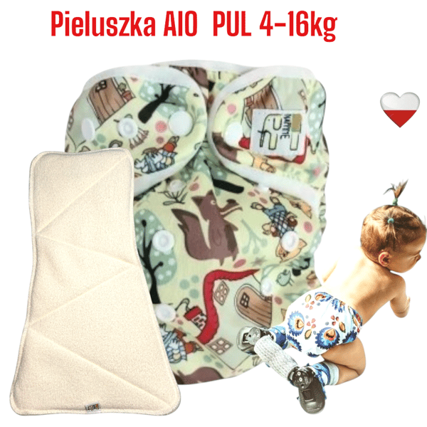 NappiMe AIO PUL Vaskbar ble THREE PIGS