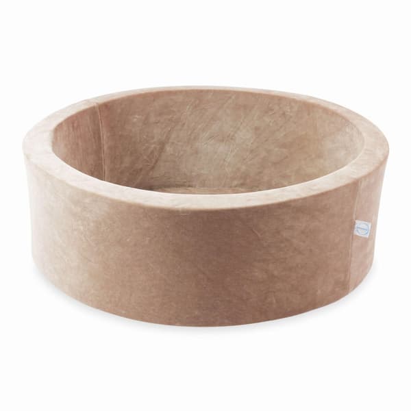 Dry pool 90x30 fløjlsblød mørk beige uden bolde