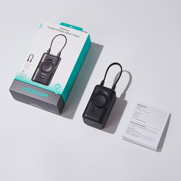 Powerbank til smartwatches 5000mAh USB-C Lightning - sort