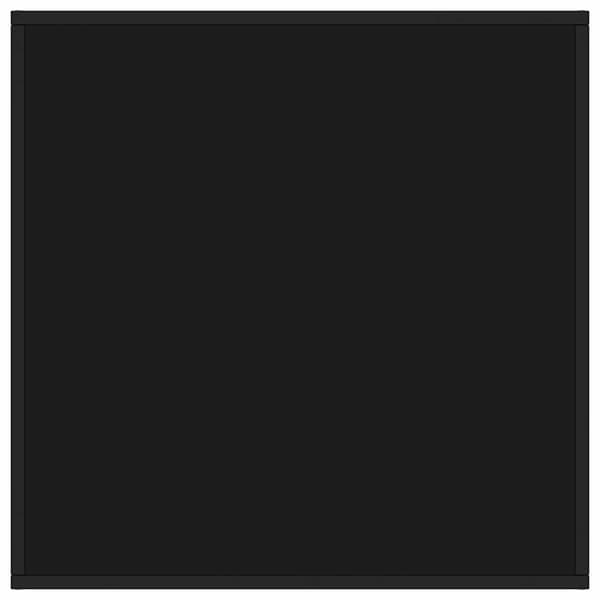 vidaXL sofabord, sort, sort glas, 80x80x35 cm