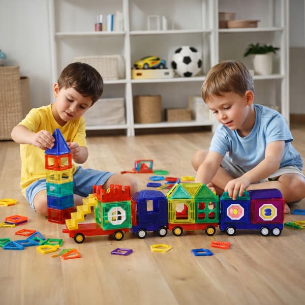 [paket] Magnetiska block 72 st bilhus U858