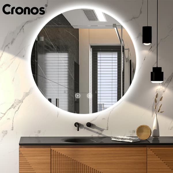 Cronos uppvärmd spegel rund 60 cm