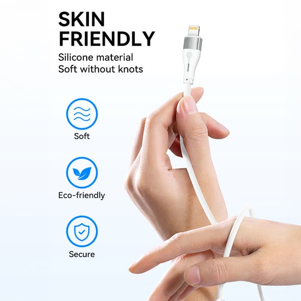 iPhone USB-C - Lightning-kaapeli PD 27W 1m valkoinen