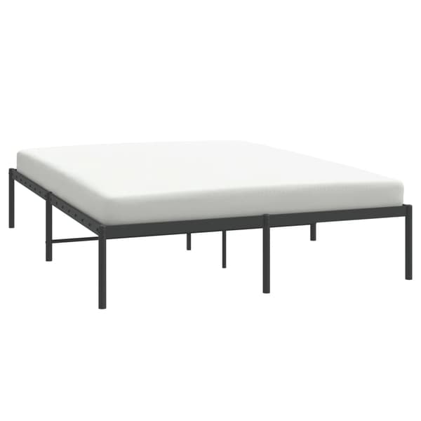 vidaXL metalsengestel sort 150x200 cm