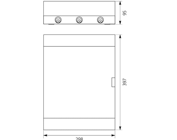 Modulär elcentral utanpåliggande 2x12 N+PE 24 ABS PC IP40 vit