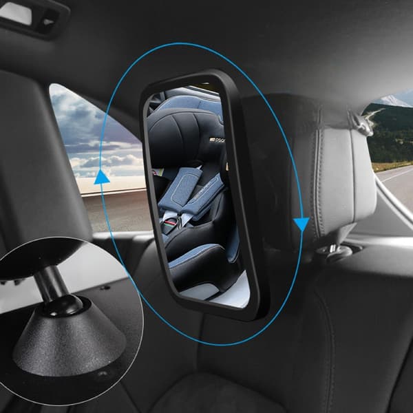 Bilspejl til observation af børn, 360° justering