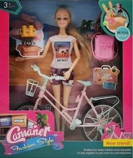 Dukkesæt med cykel