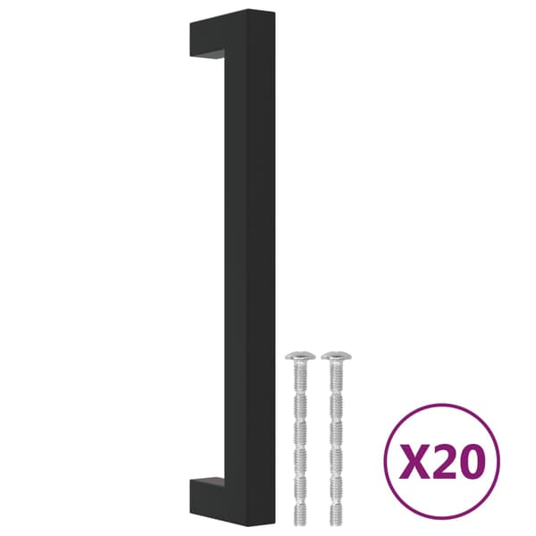 vidaXL skabsgreb 20 stk. sort 160 mm rustfrit stål