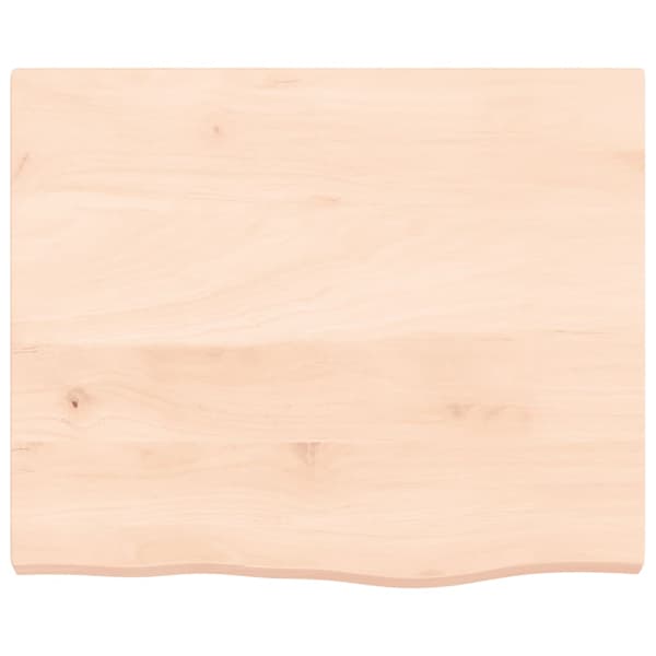 vidaXL bordplade 60x50x(2-4) cm, ubehandlet massivt egetræ