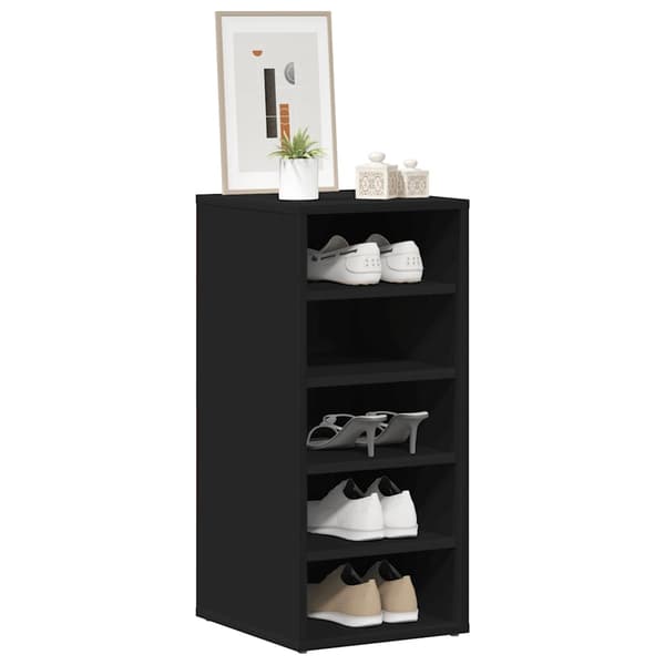 vidaXL skoskab sort 31,5x35x70 cm træbaseret materiale