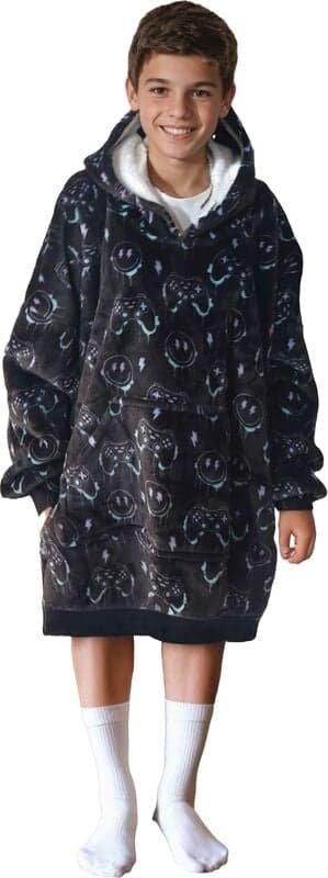 Oversized tæppe sweatshirt til børn Print Games Cozy Noxxiez CH340