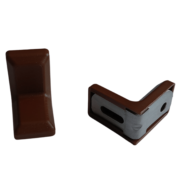 Komandorek möbelvinkel, metallfäste + lock, EK wenge (38) 100 ST