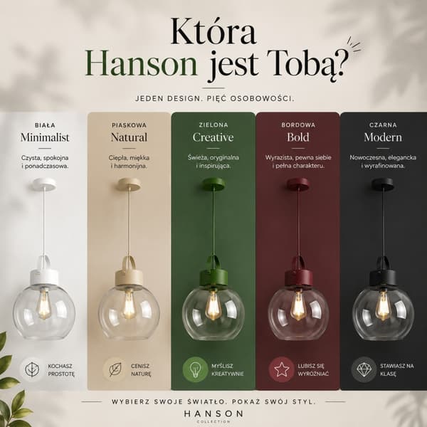 Hængelampe 1xE27 Hanson Hvid