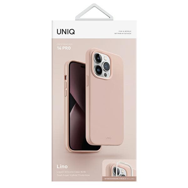 UNIQ Lino-etui til iPhone 14 Pro, lyserød