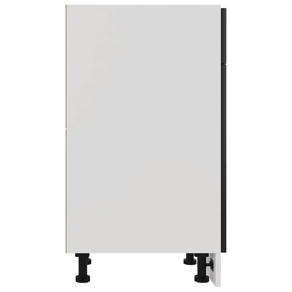 vidaXL skab med skuffe sort 50x46x81,5 cm spånplade