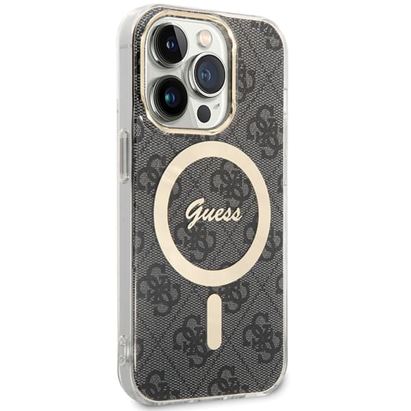 Guess IML 4G MagSafe-etui til iPhone 15 Pro, sort