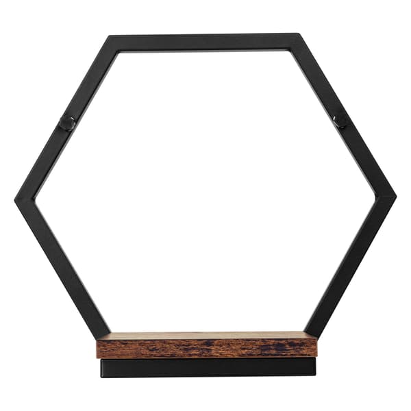 Honung Rustik loft sort metalhylde blomsterstativ