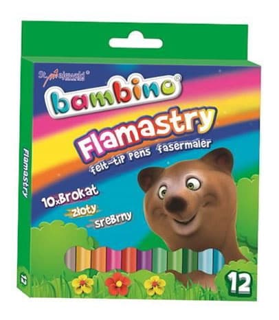 BAMBINO glittertussit. 12 väriä
