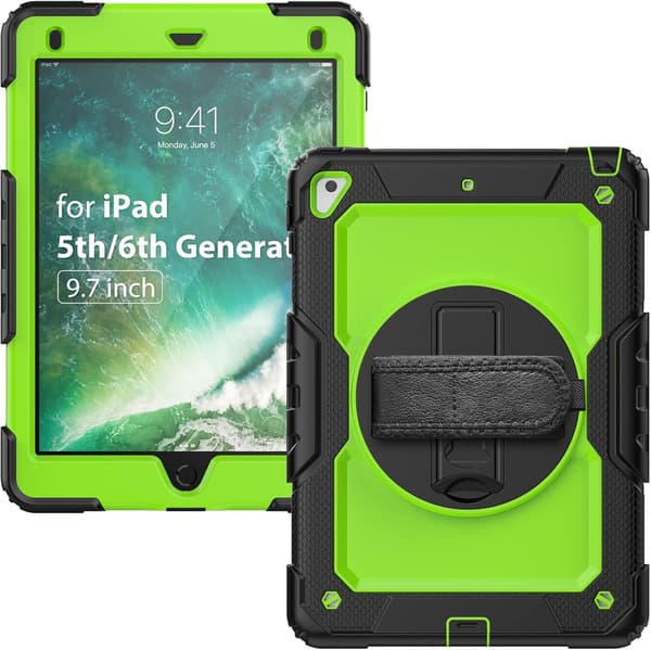 Etui til iPad 9,7 tommer 2017/2018 penholder grøn