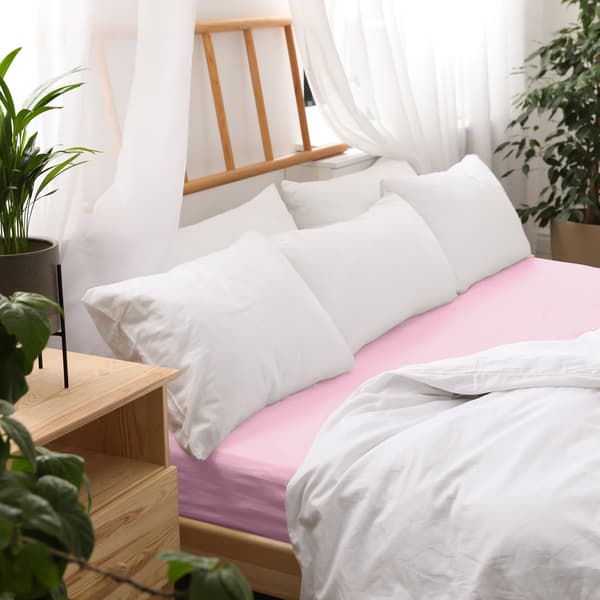 Bomullslakan 70x140 jersey 100% BOMULL rosa