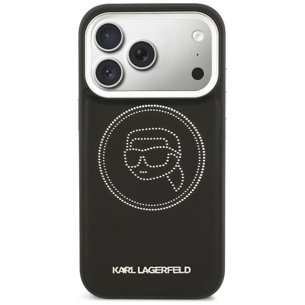 Karl Lagerfeld K Head Point Logo MagSafe-etui til iPhone 17 Pro Max, sort
