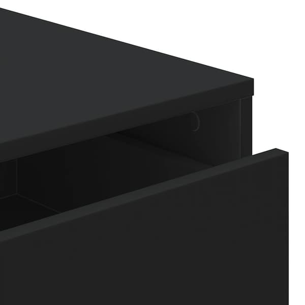 vidaXL kommode, sort, 60x41x58 cm, træbaseret materiale