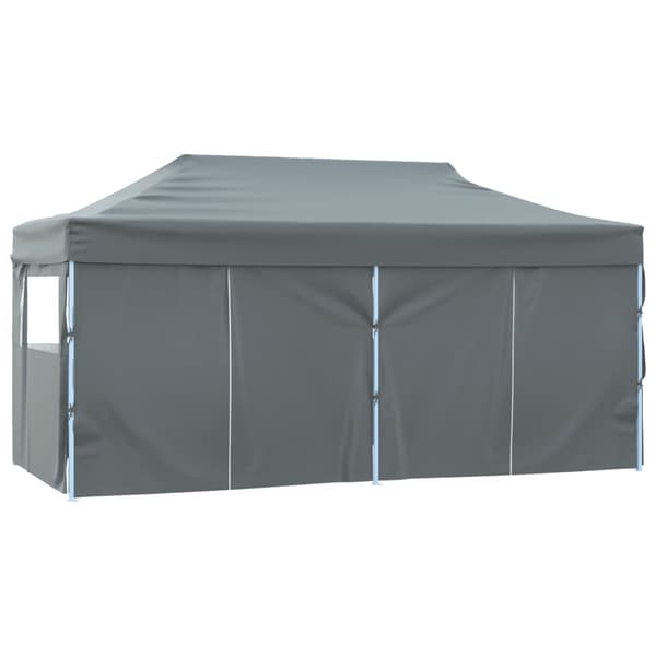 vidaXL professionelt foldbart festtelt, 4 sider, 3x6 m, stål