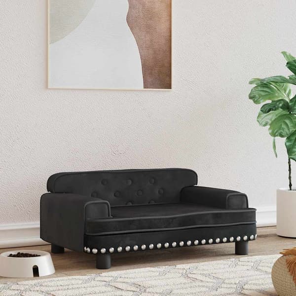 vidaXL Koiranpeti, musta, 70x45x30 cm, sametti