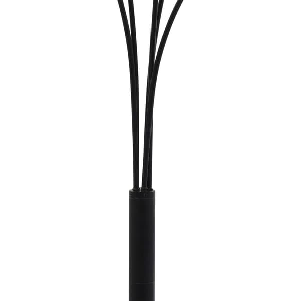vidaXL gulvlampe, 200 cm, 5 x E14, sort og guld