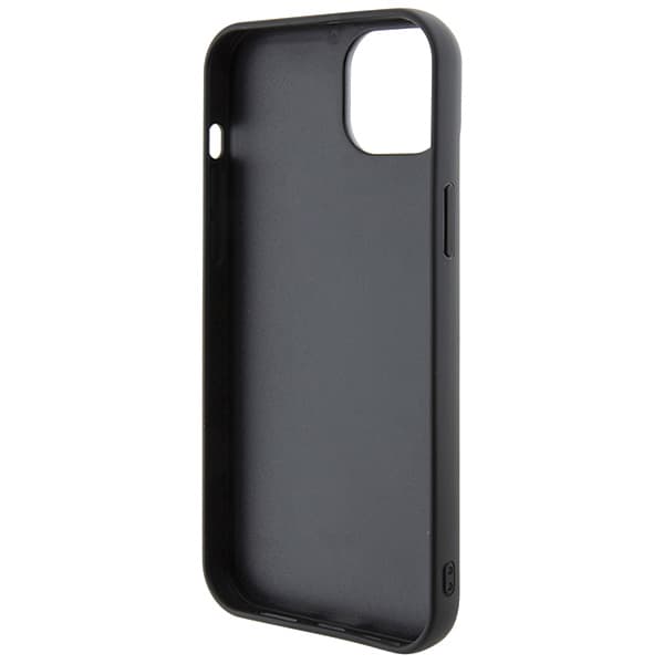 Karl Lagerfeld 3D gummicover med flere logoer til iPhone 15 Plus, sort