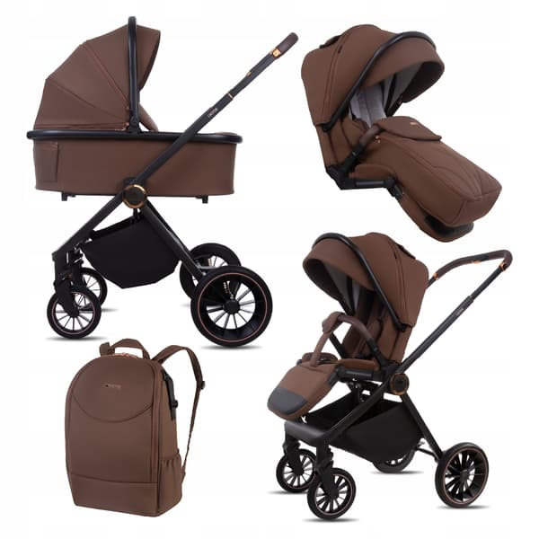 BabyLux CASTOR 2-i-1 klapvogn, gondol, let, foldbart sæt
